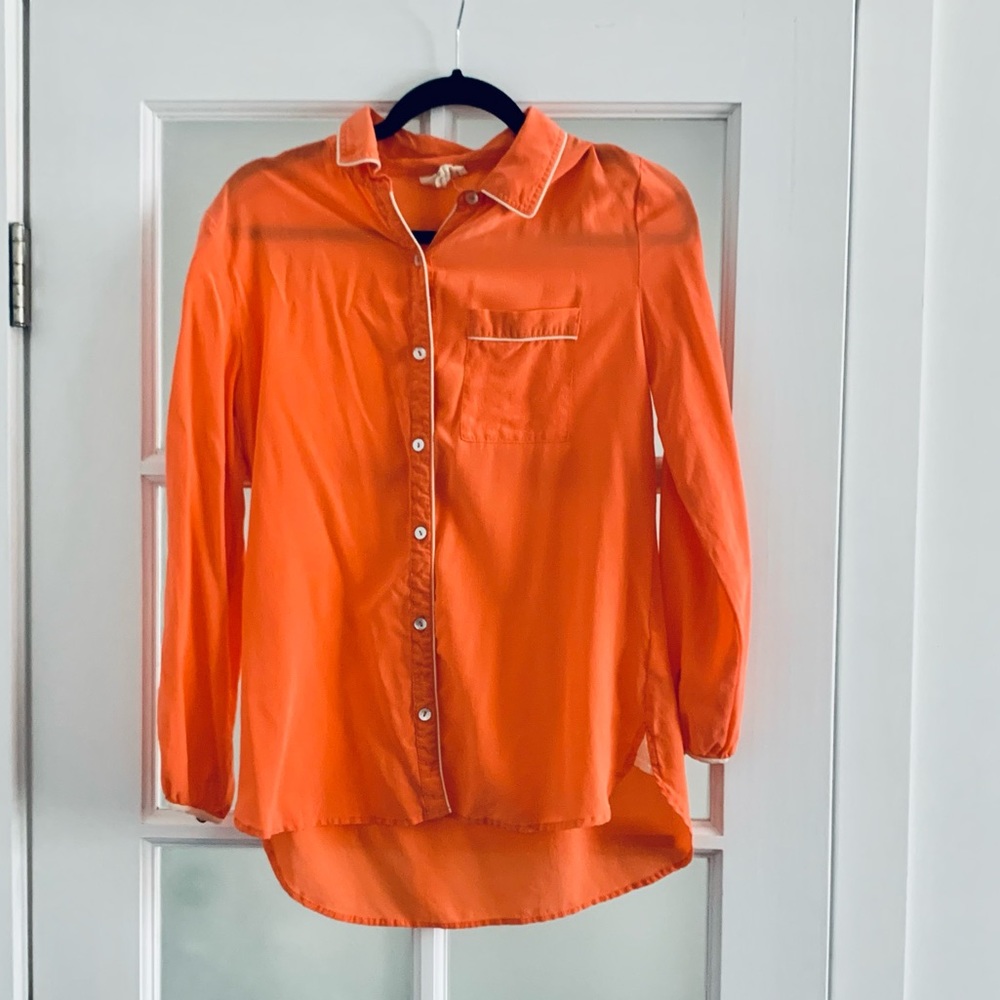 Quiksilver Orange Silk Blouse